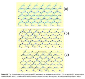 Effect of the vacancy on the electrical transport properties of boron nitride nanosheets