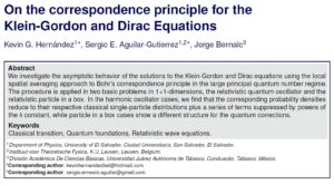 On the correspondence principle for the Klein-Gordon and Dirac Equations