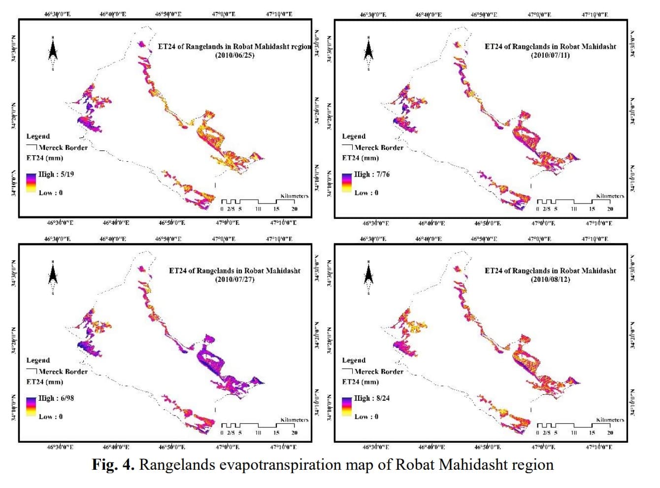 Estimation of Evapotranspiration of Rangeland Cover Using SEBAL Algorithm in Robat Mahidasht Region, Kermanshah, Iran