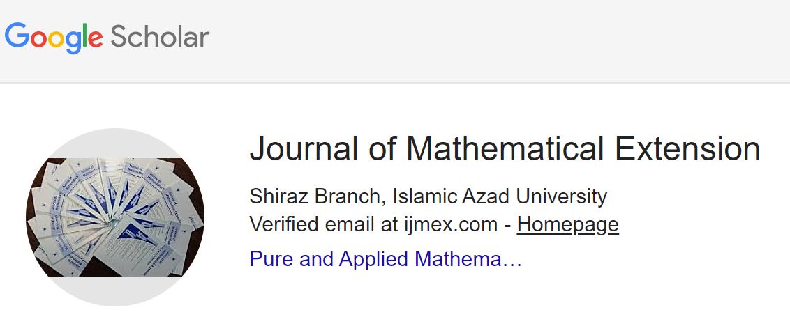 Google Scholar - Journal of Mathematical Extension-JME